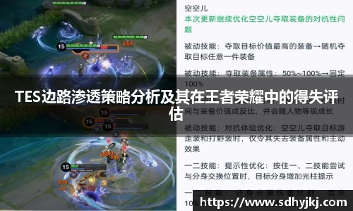 TES边路渗透策略分析及其在王者荣耀中的得失评估